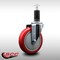 Service Caster 5'' SS Red Poly Wheel Swivel 1-1/4'' Expanding Stem Caster SCC-SSEX20S514-PPUB-RED-114 - alternate 2
